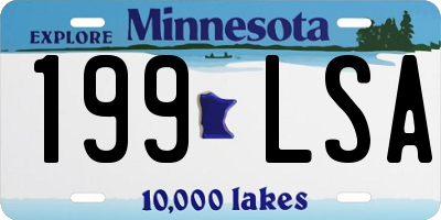 MN license plate 199LSA