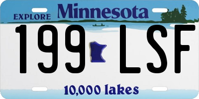 MN license plate 199LSF