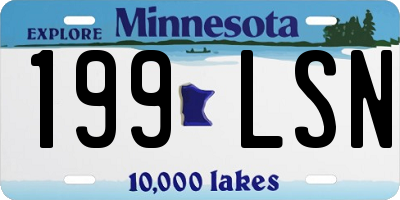 MN license plate 199LSN