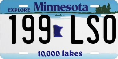 MN license plate 199LSO
