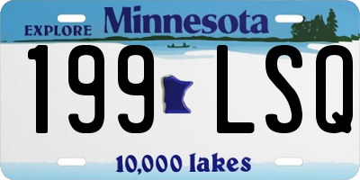 MN license plate 199LSQ