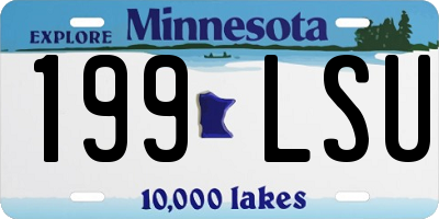 MN license plate 199LSU