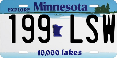 MN license plate 199LSW