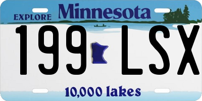 MN license plate 199LSX