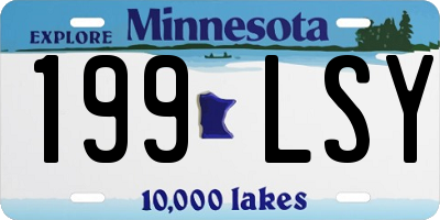 MN license plate 199LSY