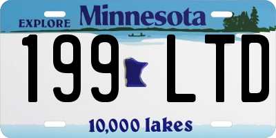 MN license plate 199LTD