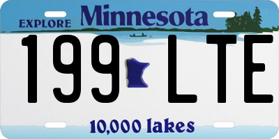 MN license plate 199LTE