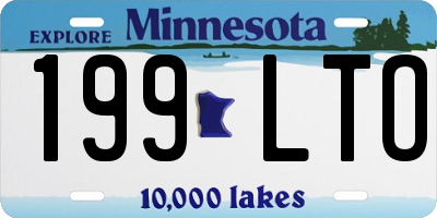MN license plate 199LTO