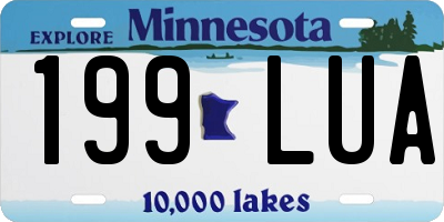 MN license plate 199LUA