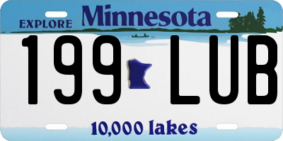 MN license plate 199LUB