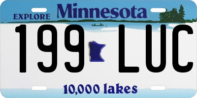 MN license plate 199LUC