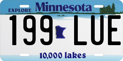 MN license plate 199LUE