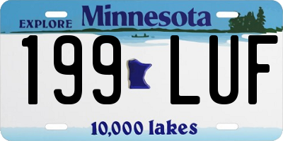 MN license plate 199LUF