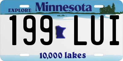 MN license plate 199LUI