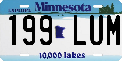 MN license plate 199LUM