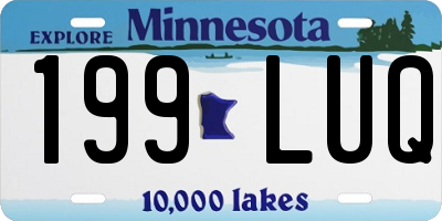 MN license plate 199LUQ