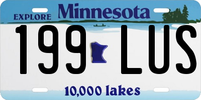 MN license plate 199LUS