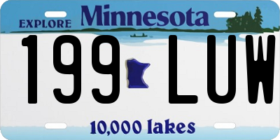 MN license plate 199LUW