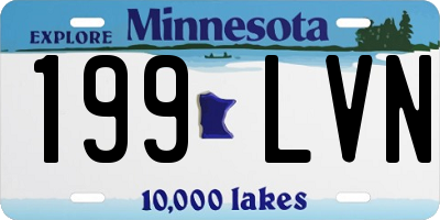 MN license plate 199LVN