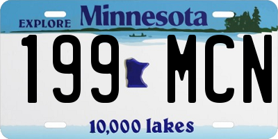MN license plate 199MCN