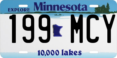 MN license plate 199MCY