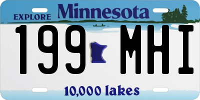 MN license plate 199MHI