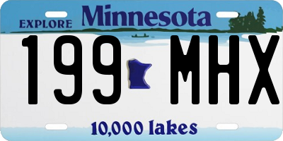 MN license plate 199MHX