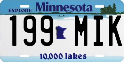 MN license plate 199MIK