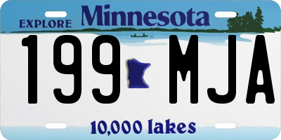MN license plate 199MJA