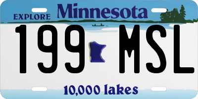 MN license plate 199MSL