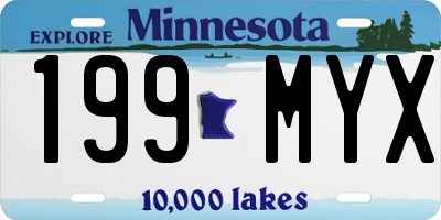 MN license plate 199MYX