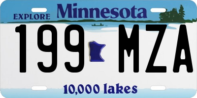 MN license plate 199MZA