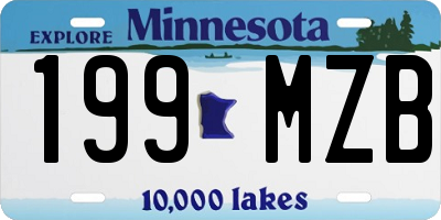 MN license plate 199MZB