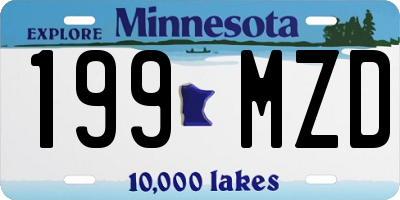 MN license plate 199MZD