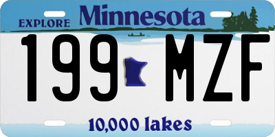 MN license plate 199MZF