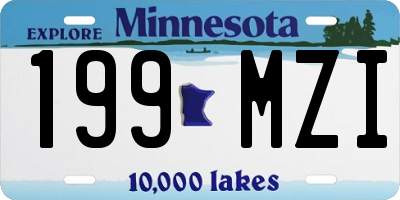 MN license plate 199MZI