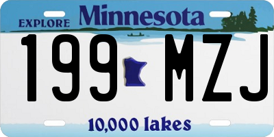 MN license plate 199MZJ