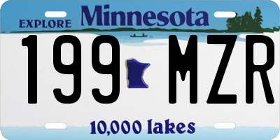 MN license plate 199MZR
