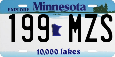 MN license plate 199MZS