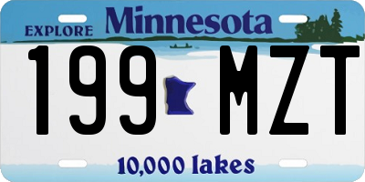 MN license plate 199MZT