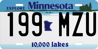 MN license plate 199MZU