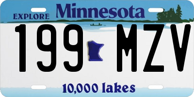 MN license plate 199MZV