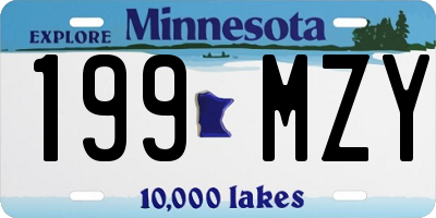 MN license plate 199MZY