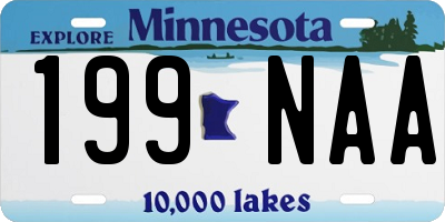 MN license plate 199NAA
