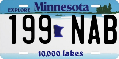 MN license plate 199NAB