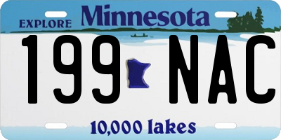MN license plate 199NAC