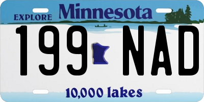 MN license plate 199NAD