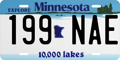 MN license plate 199NAE