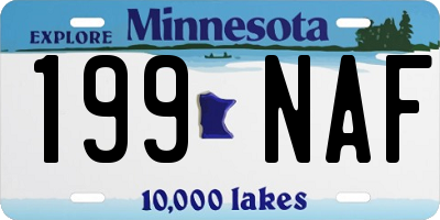 MN license plate 199NAF