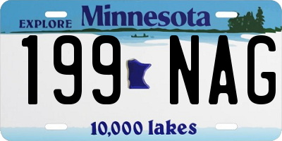 MN license plate 199NAG